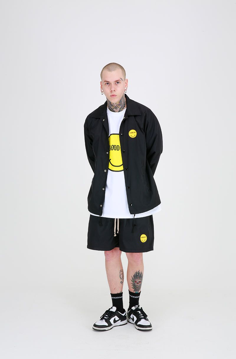 SMILE COACH JACKET (BLACK)
