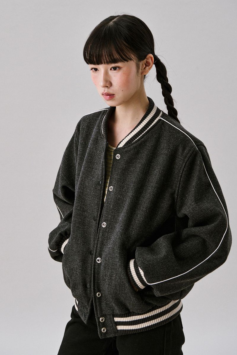 Wool Sporty Jacket [Charcoal]