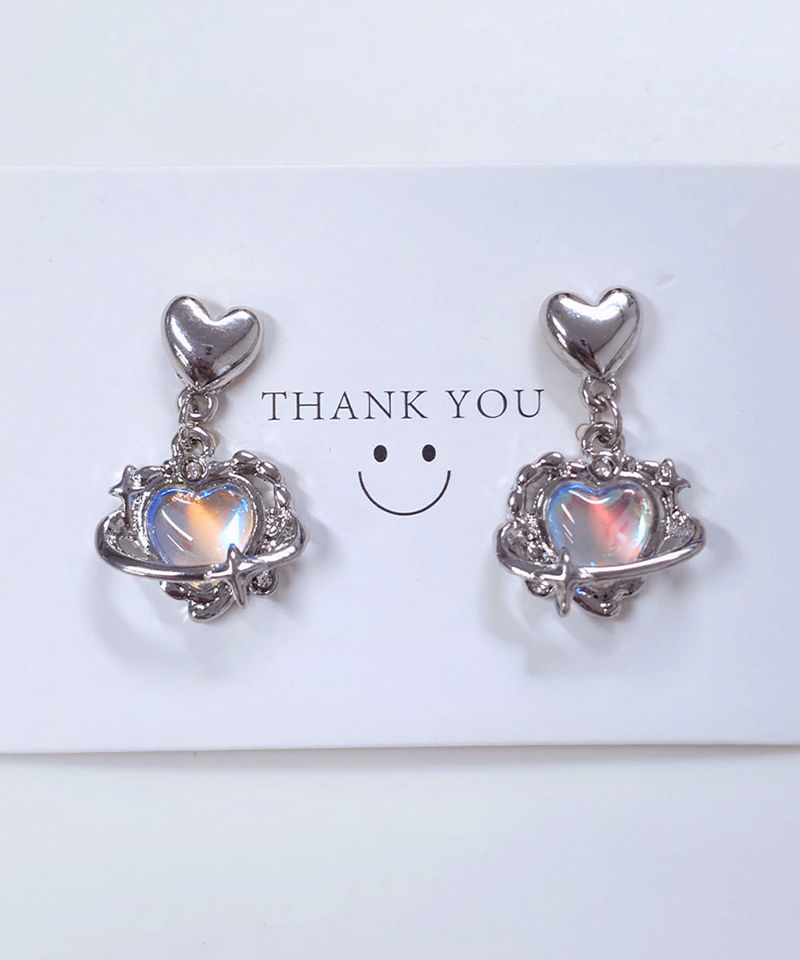 Aurora Heart Planet Earrings