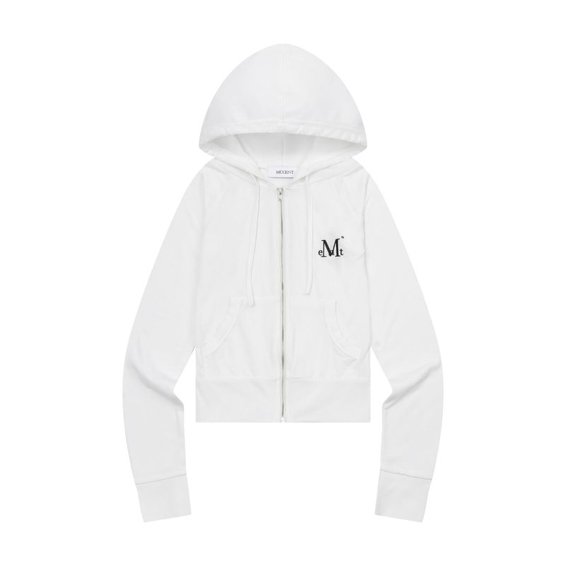 LIGHT UP CROP HOOD ZIP-UP (4Color)