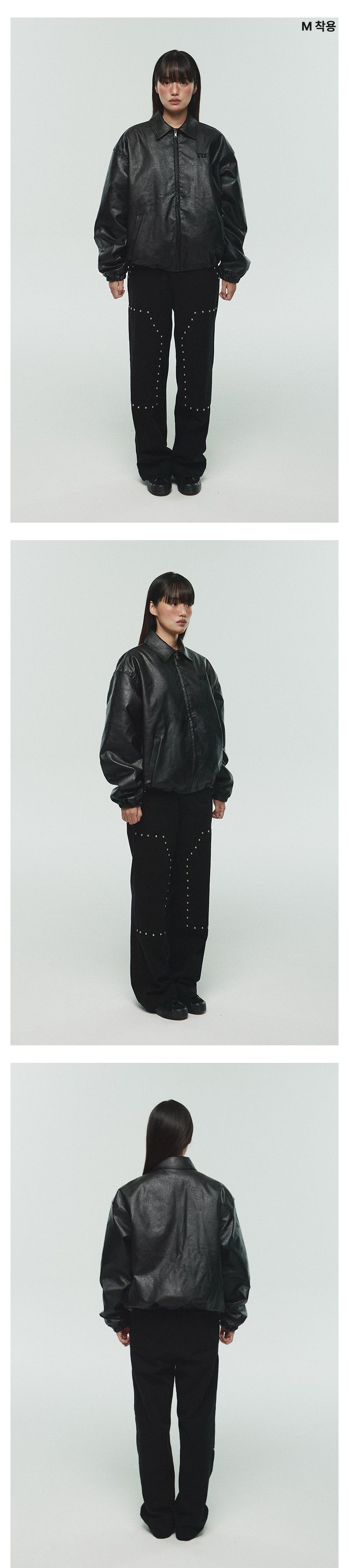 ITZ MINI LOGO VEGAN LEATHER JACKET