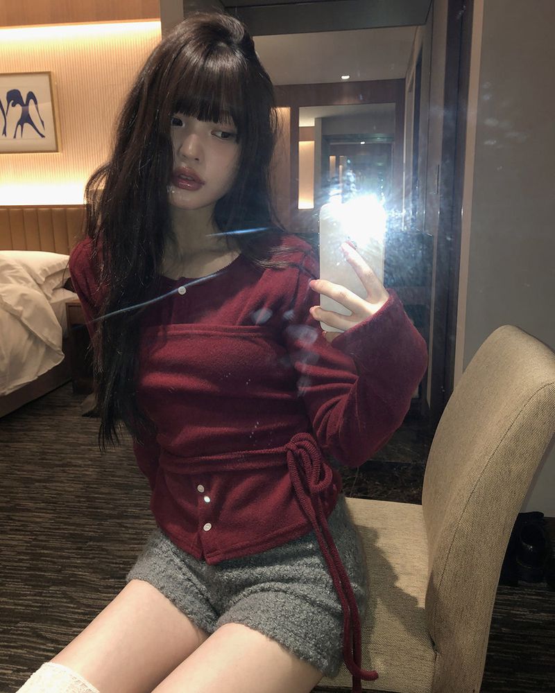 Deho Fleece Slim Top Cardigan