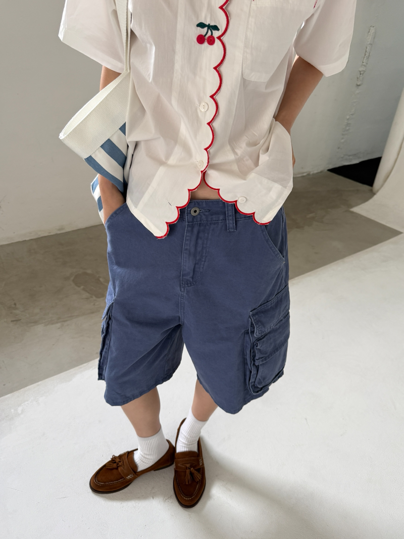 color dyeing bermuda pants