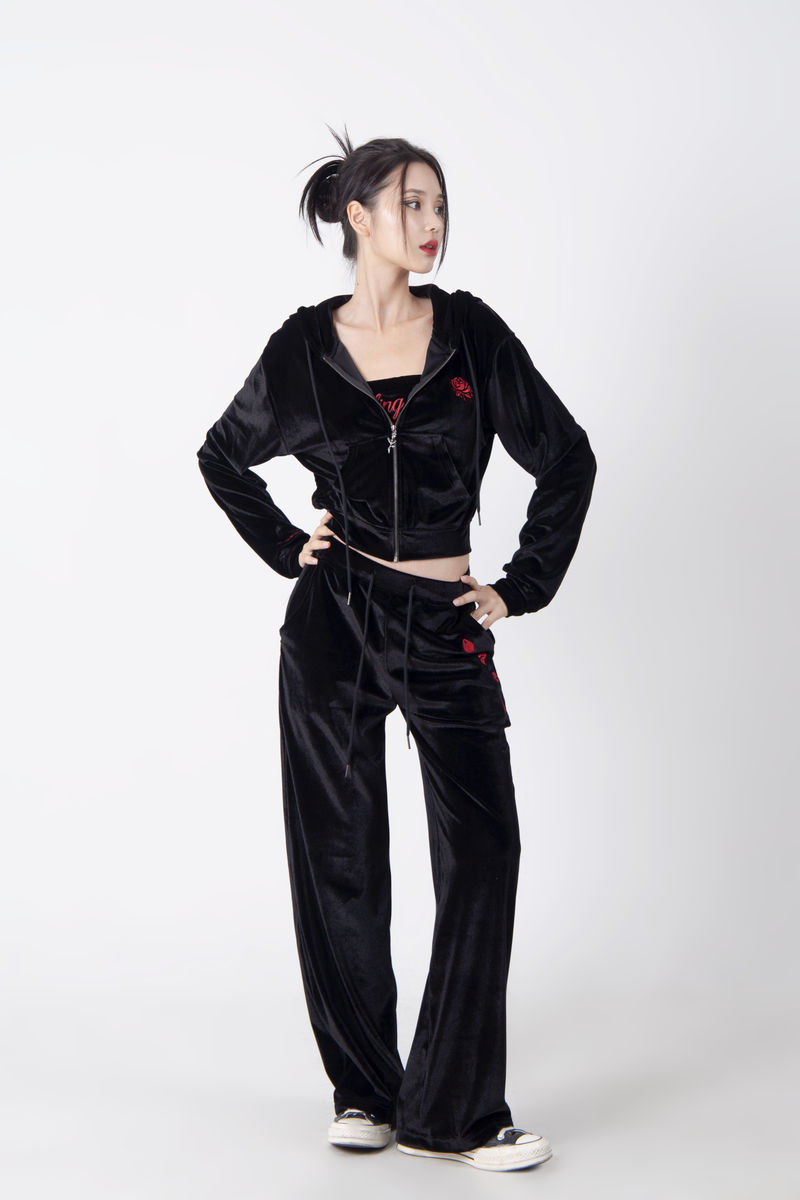  DARLING, YOUR ZIP UP ! #VELVET BLACK
