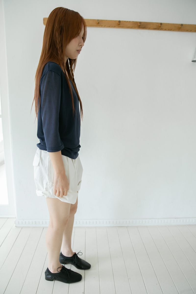 cotton roll-up half pants(3colors)
