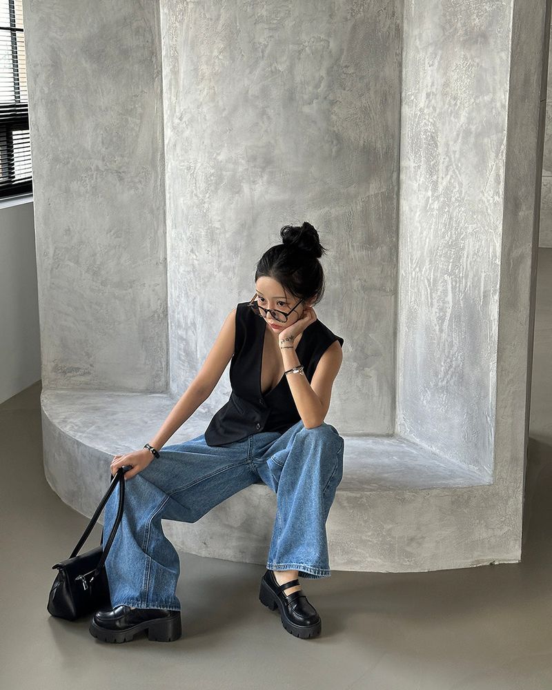 Celeb Long Wide Jeans