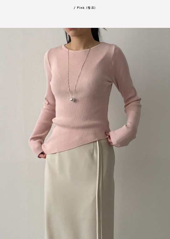 INCHANT ME(インチャントミー)の「Ruby Unbalanced Ribbed T-shirt(Tops)」