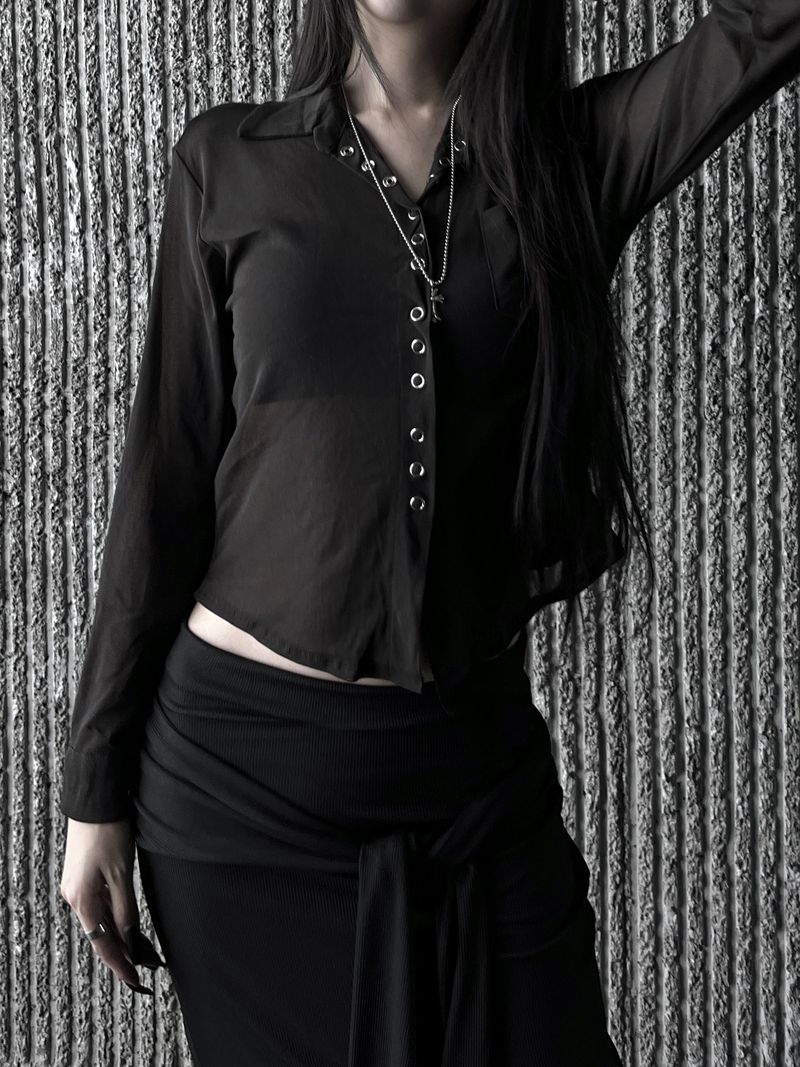 tint see-through layered shirt (2color)