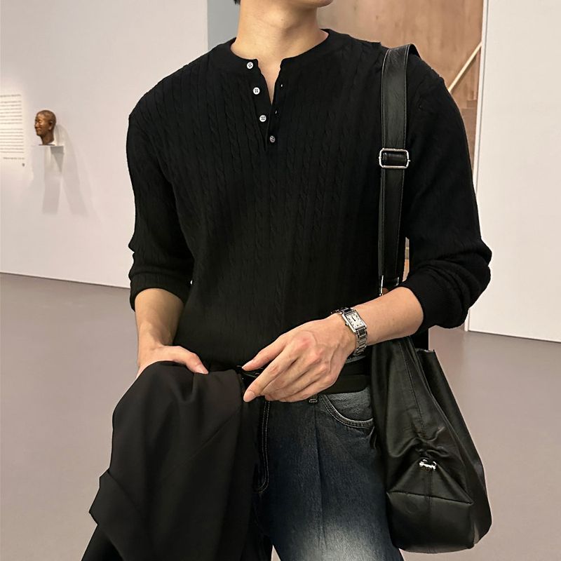 lemenne(ルメンヌ)の「LMN ヘンリーネックケーブルラウンドニット (5 colors)(トップス)」