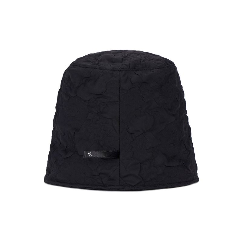 Embo longlabel drop bucket hat Black