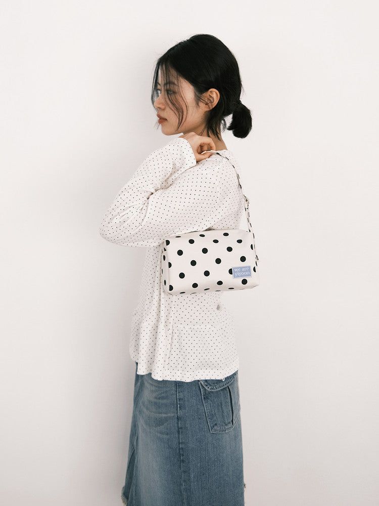 Rectangle bag (ivory dot)
