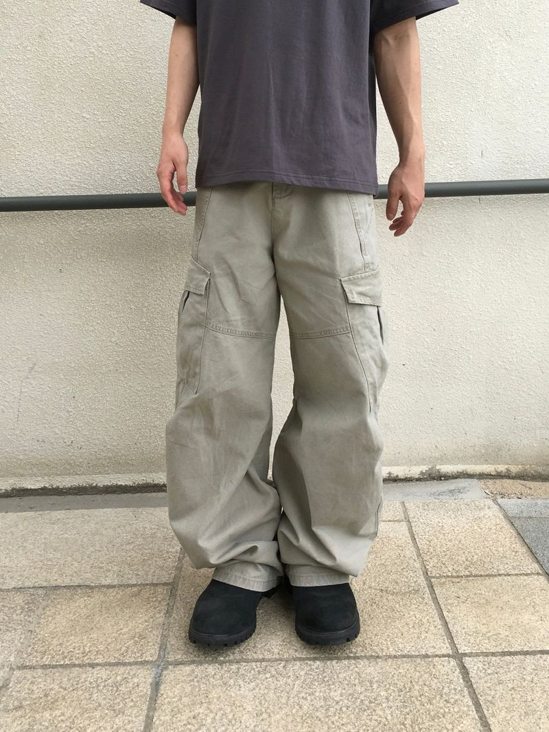 Barz Cut Curved Wide Pants 4C