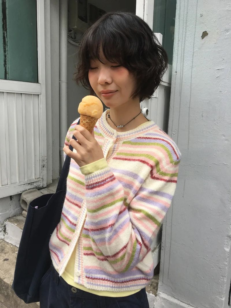 Lollipop Round Cardigan (2color)