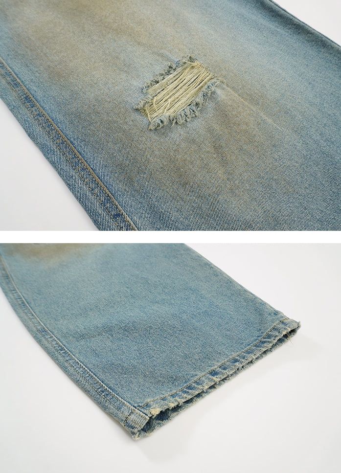Dirty damage denim pants