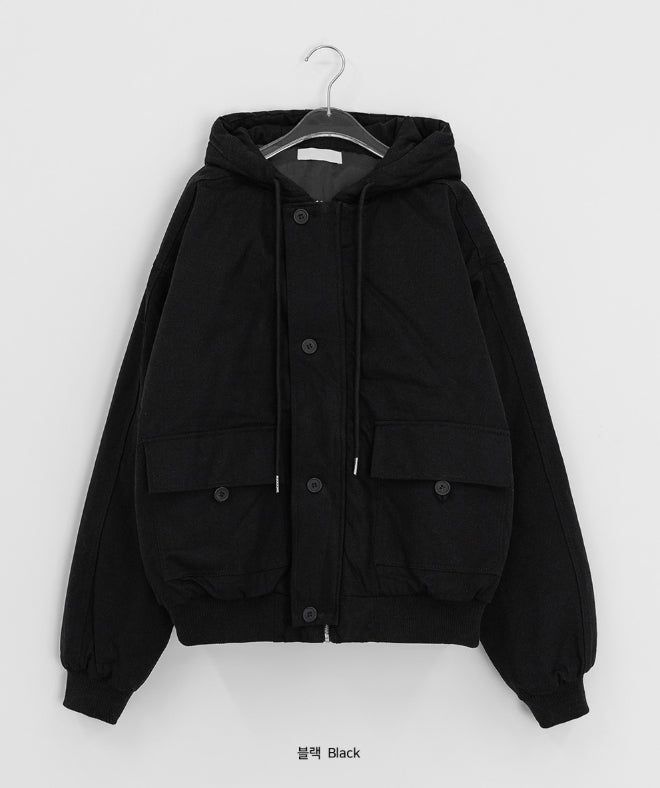 [unisex] Bittori Button Hood Wellon Padding Jumper
