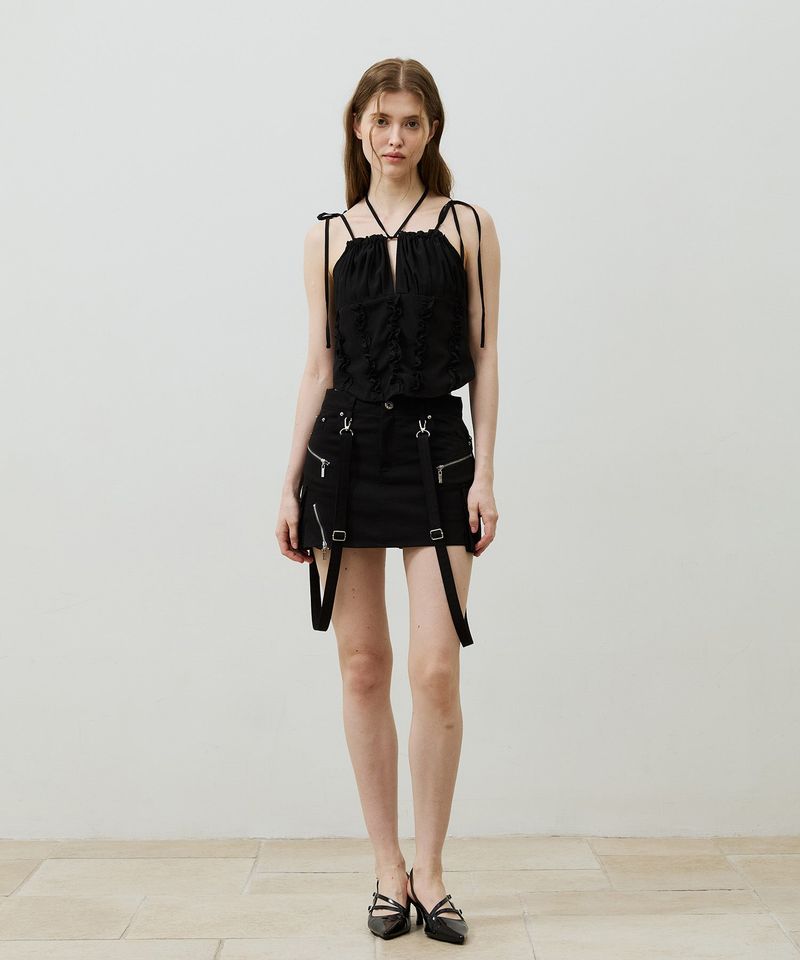 BELLA MINI SKIRT PANTS / BLACK