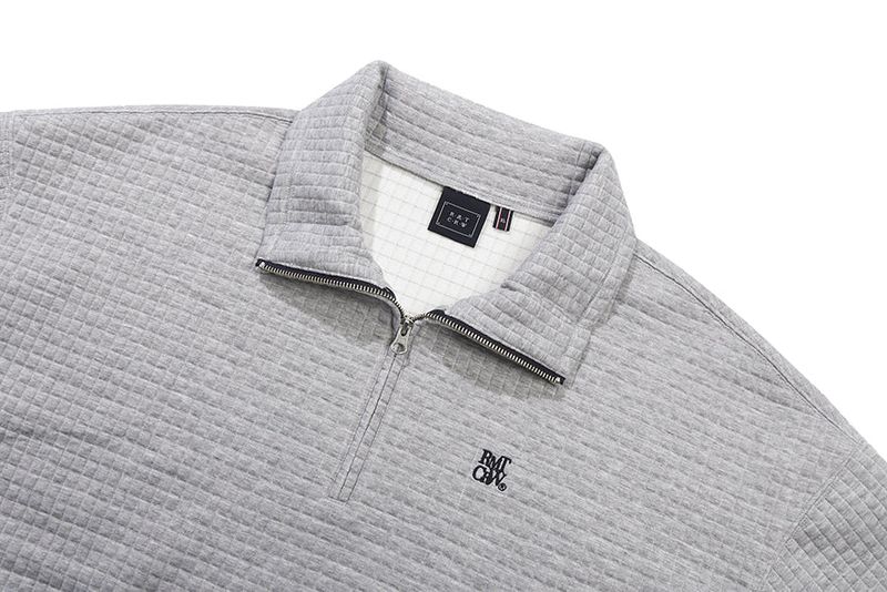 WAFFLE EMBOSS TURTLENECK_GREY