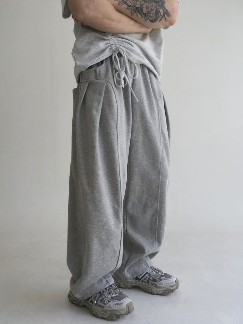 curved bonded pants(2colors)