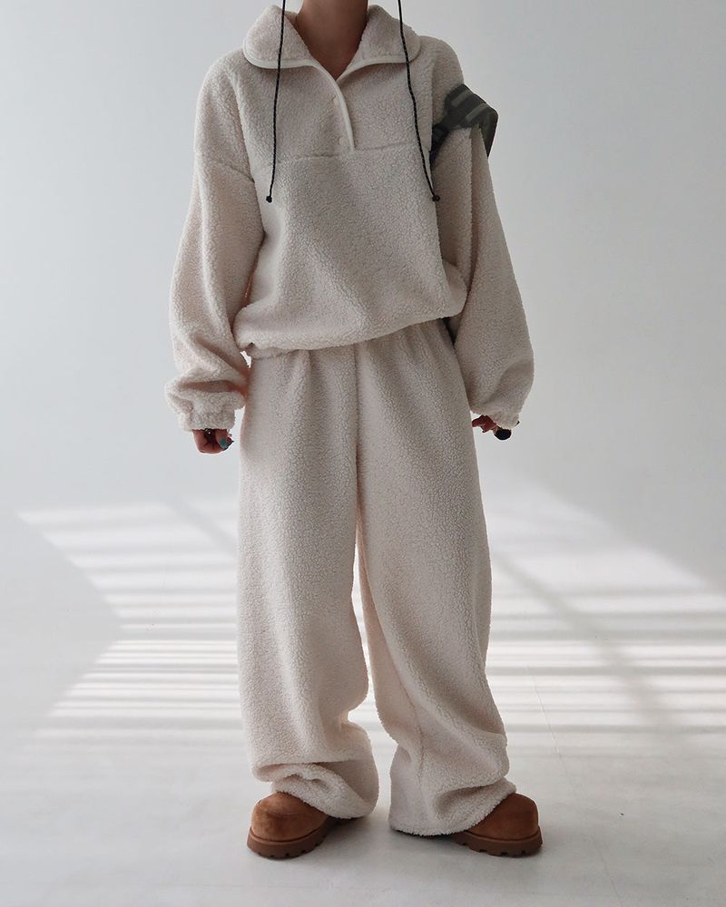 woolen fleece soft two-piece set