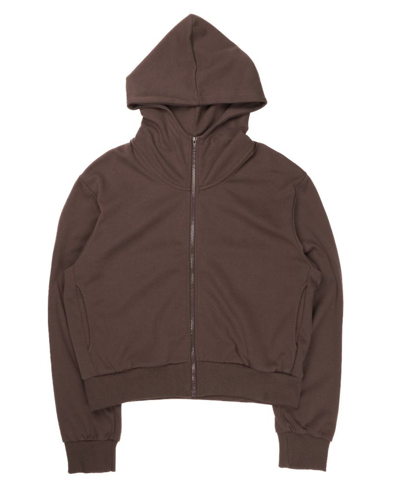  HIGHNECK CROP HOODIE ZIP-UP