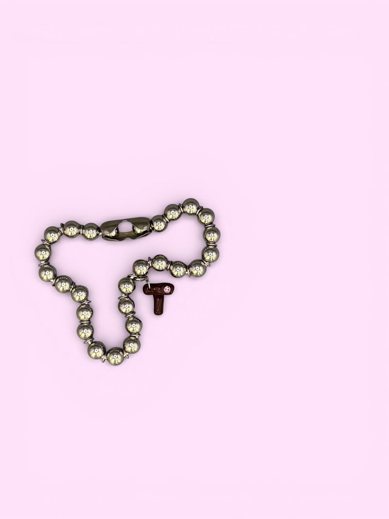 ENE（エン）の「"T"ダークピーチクラッシュカスタムネックレス*金属アレルギー対応（アクセサリー）」
