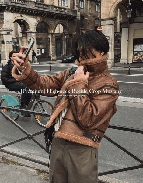 2PLAN（ツープラン）の「High Neck Buckle Crop Mustang（Jackets/Outerwear）」