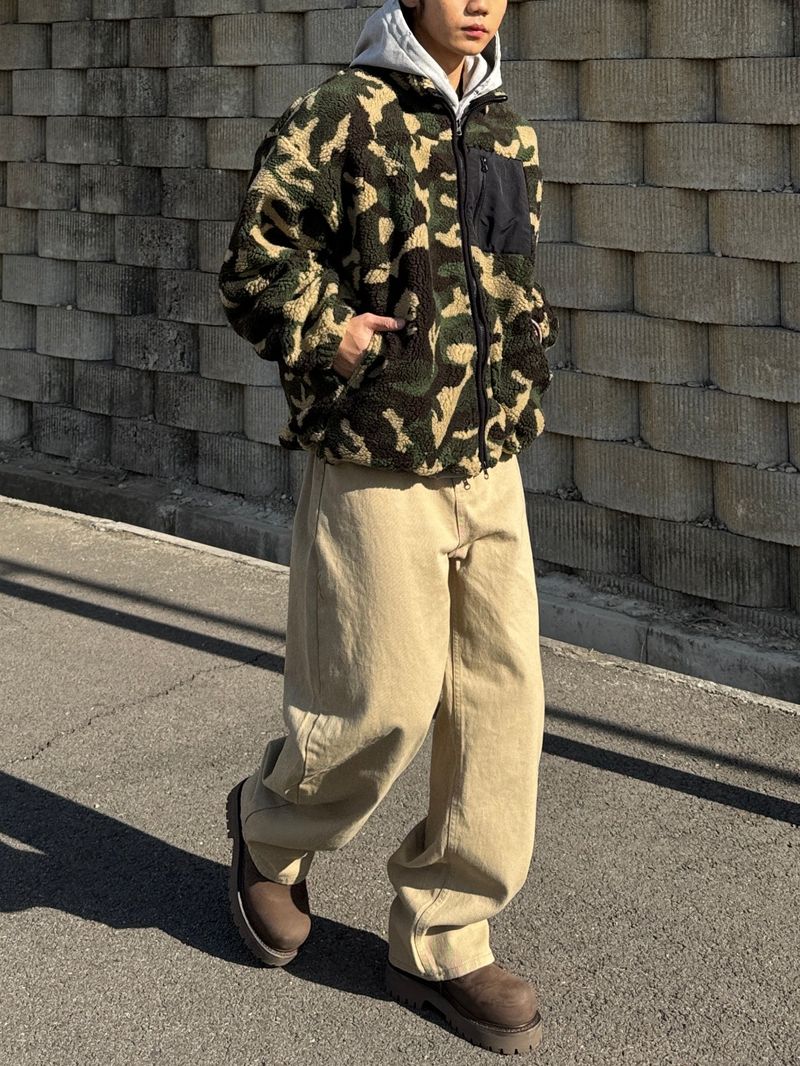 Camo String Sherpa Fleece (No.841)