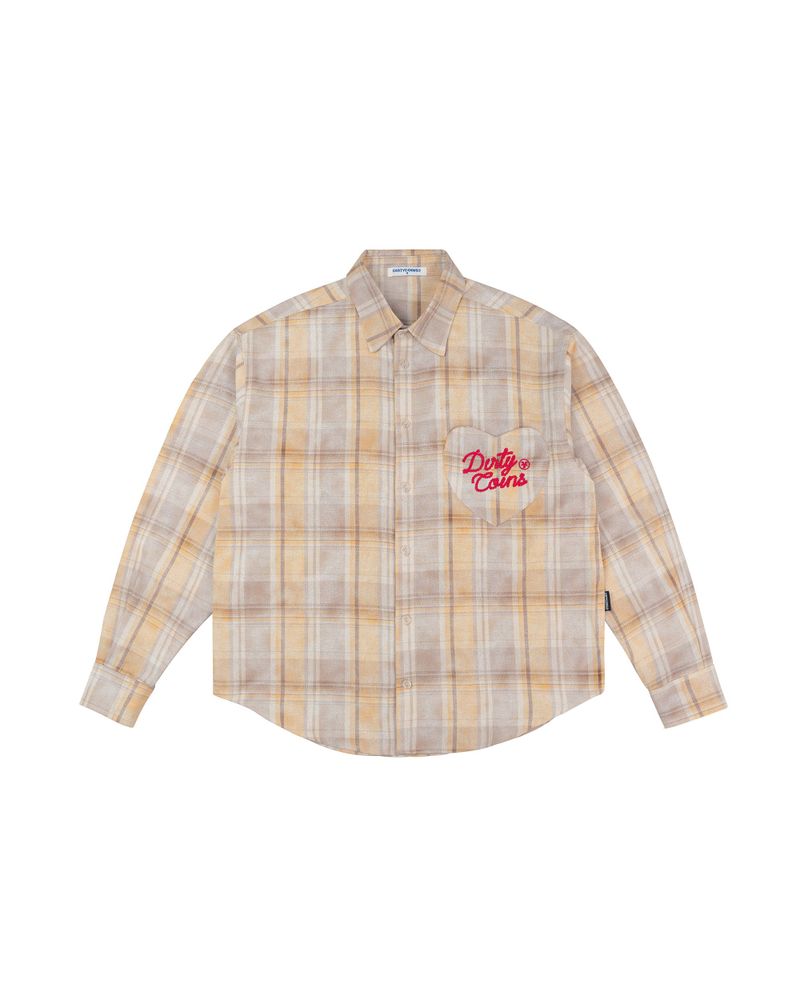 DirtyCoins（ダーティーコインズ）の「Flannel Rope Script Embroidery Wash Sand（Tops）」