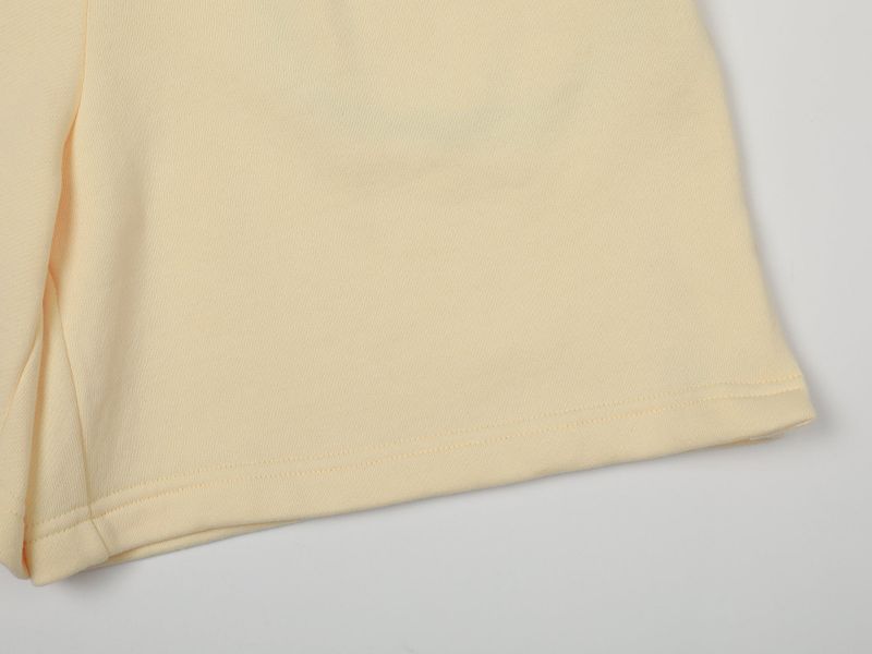 CONTRAST SLIT SHORT SWEATPANTS (YELLOW)