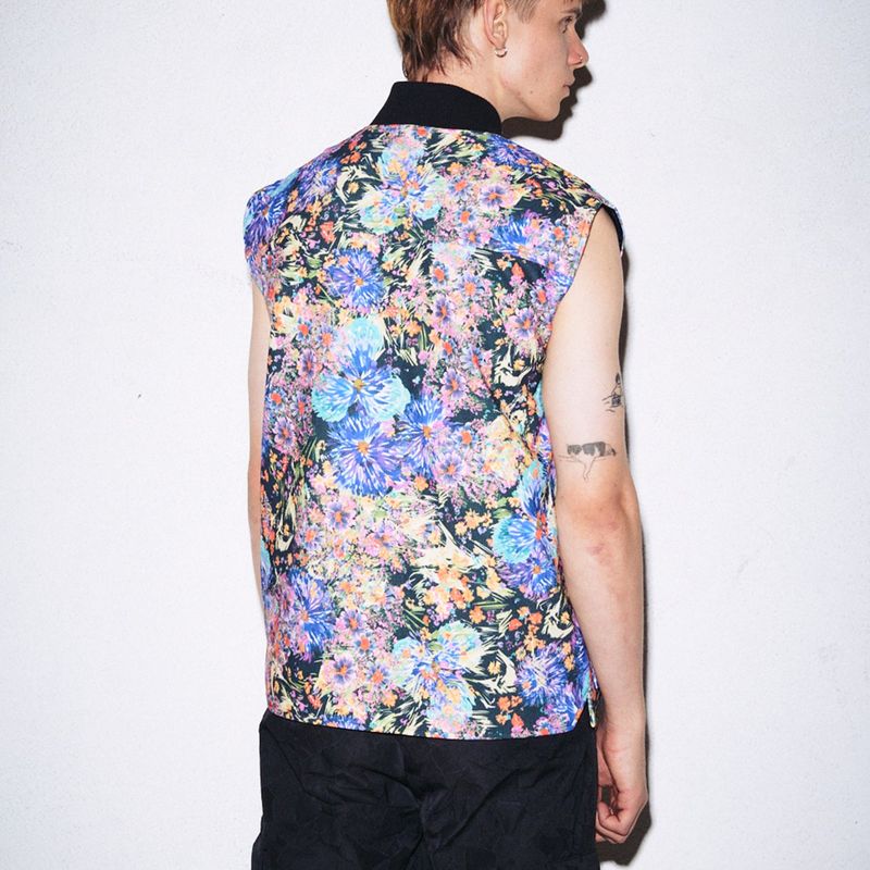 FLORAL FLAME PADDED VEST