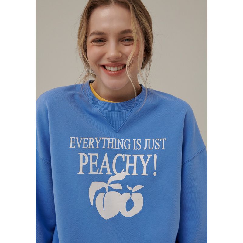 WHITE PEACH PRINT SWEATSHIRT_BLUE