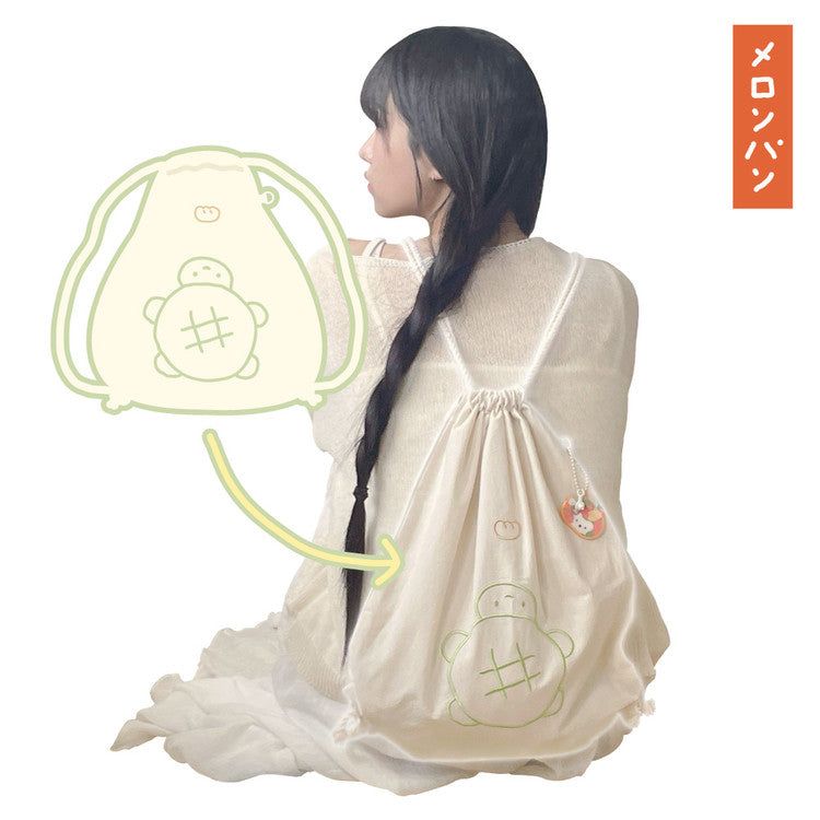 HOOKKA HOOKKA STUDIO（フカフカスタジオ）の「String Backpack - Melonpan Turtle（Bags）」