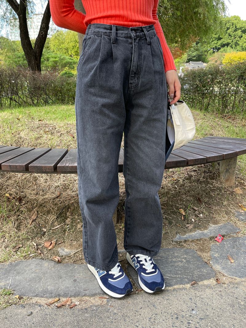 Vintage brush wide pants