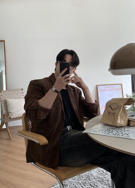 LOOKPLE（ルックプル）の「Look Hour Vintage Suede Overfit Blazer Jacket（Jackets/Outerwear）」