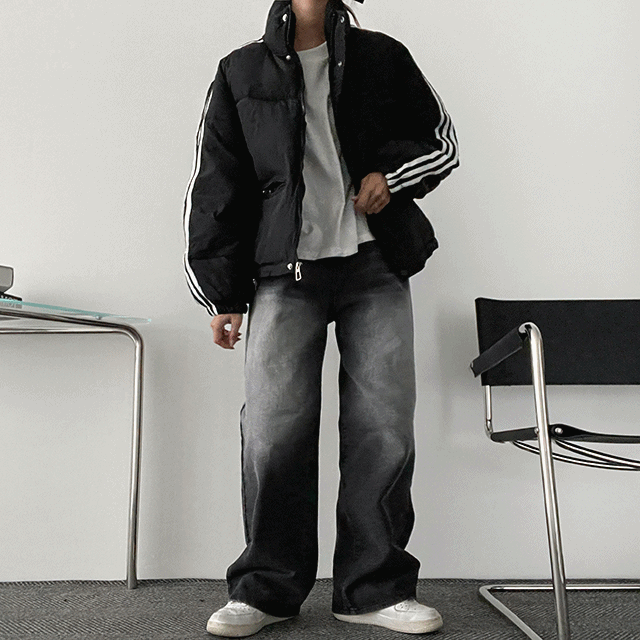 hijjoo（ハイチュー）の「Fdo Coloring Three-Line Padded Jumper（Jackets/Outerwear）」