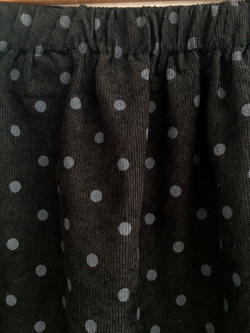 dot corduroy skirt