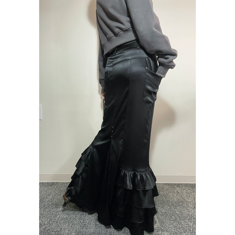 FRILL MAXI SKIRT