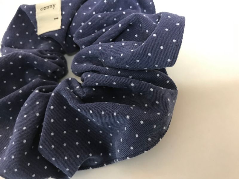 Vintage Hair Ruffle - Old Shirt Navy