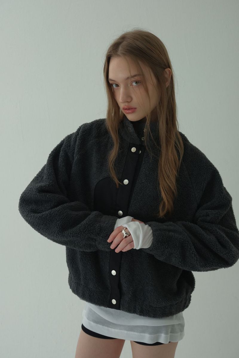 POLAR FLEECE JUMPER_CHARCOAL