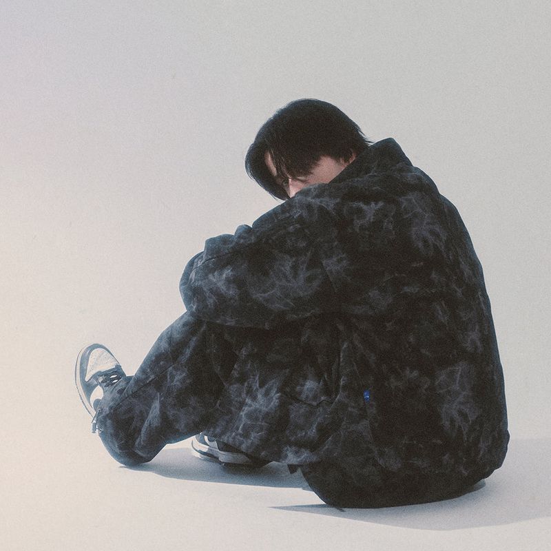 tie-dye crop jacket_black