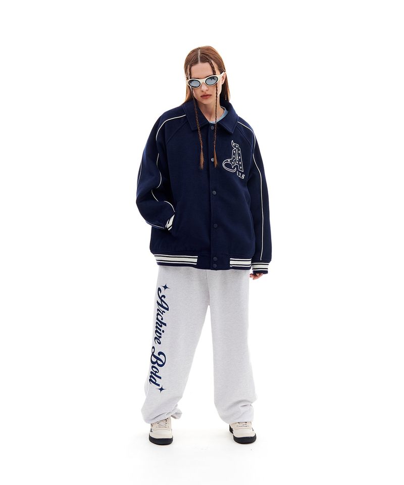 AB STUD WOOL JACKET (NAVY)