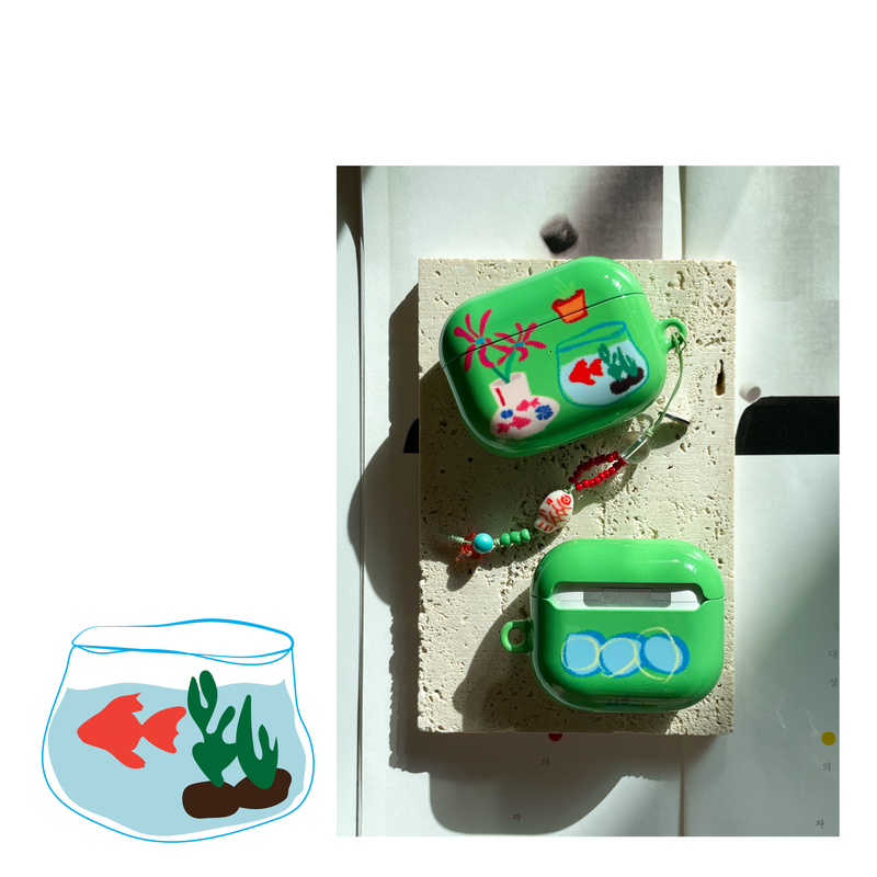 a small fish tank AirPods case