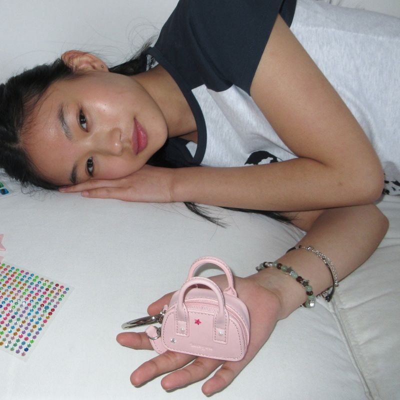 Tiny little bag Keyring L/PINK