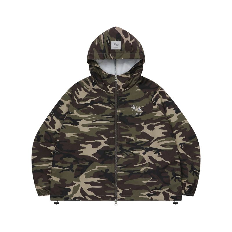 MILE CAMO HOOD WINDBREAKER