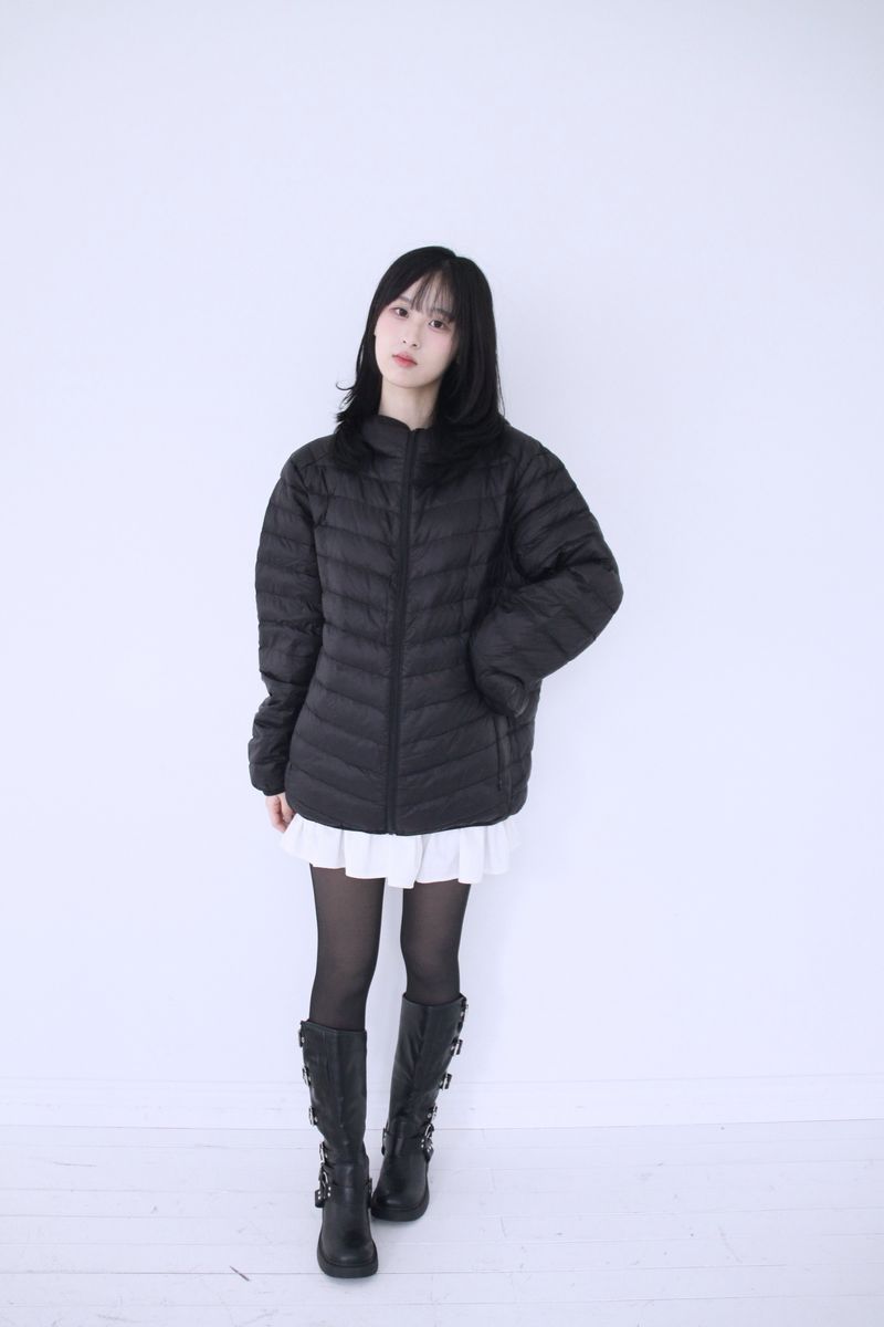 Duck-Down Light Hooded Slim Lightweight Padded (2colors)