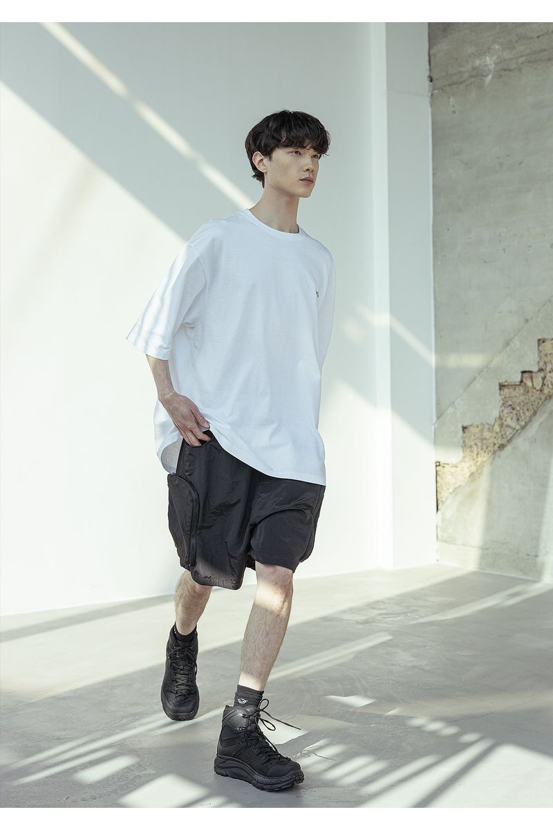 ZIPPER POCKET NYLON SHORT PANTS