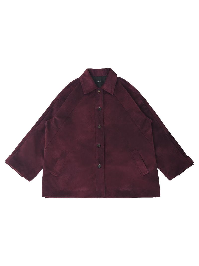 KOOKEESEE(クキシ)の「KOOKEESEE Vegan Suede Jacket (Wine)(Jackets/Outerwear)」