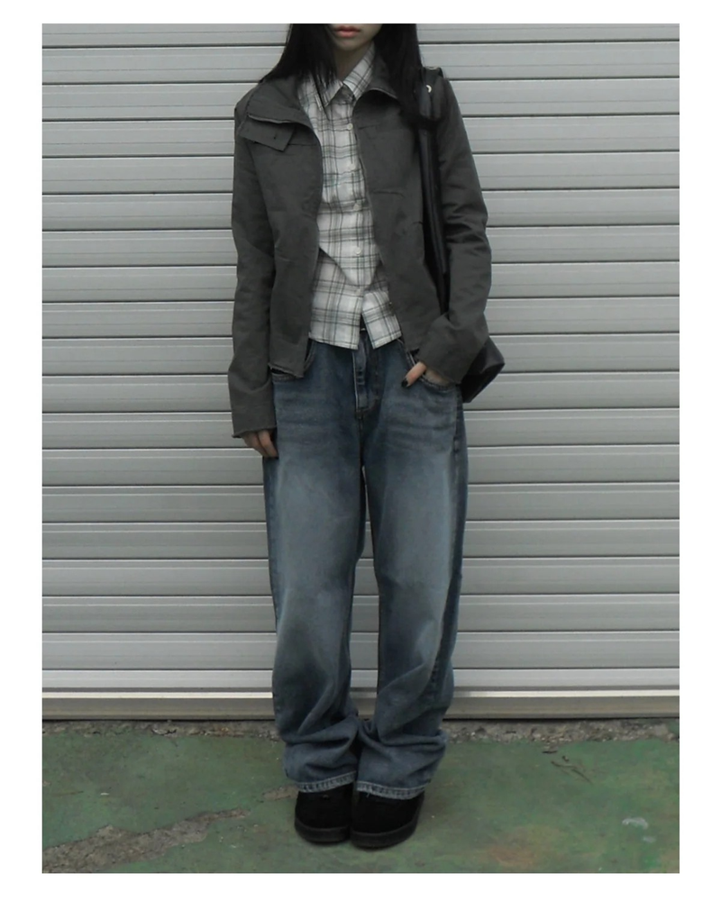 brush denim pants
