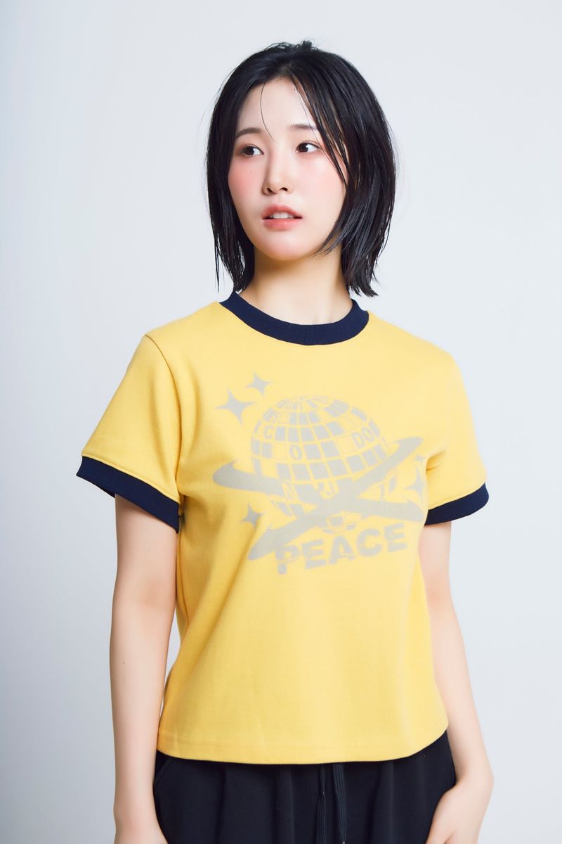 universe print ½T-shirts_yellow/navy