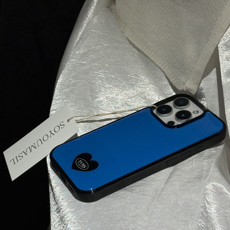 Blue Mood Heart epoxy bumper case
